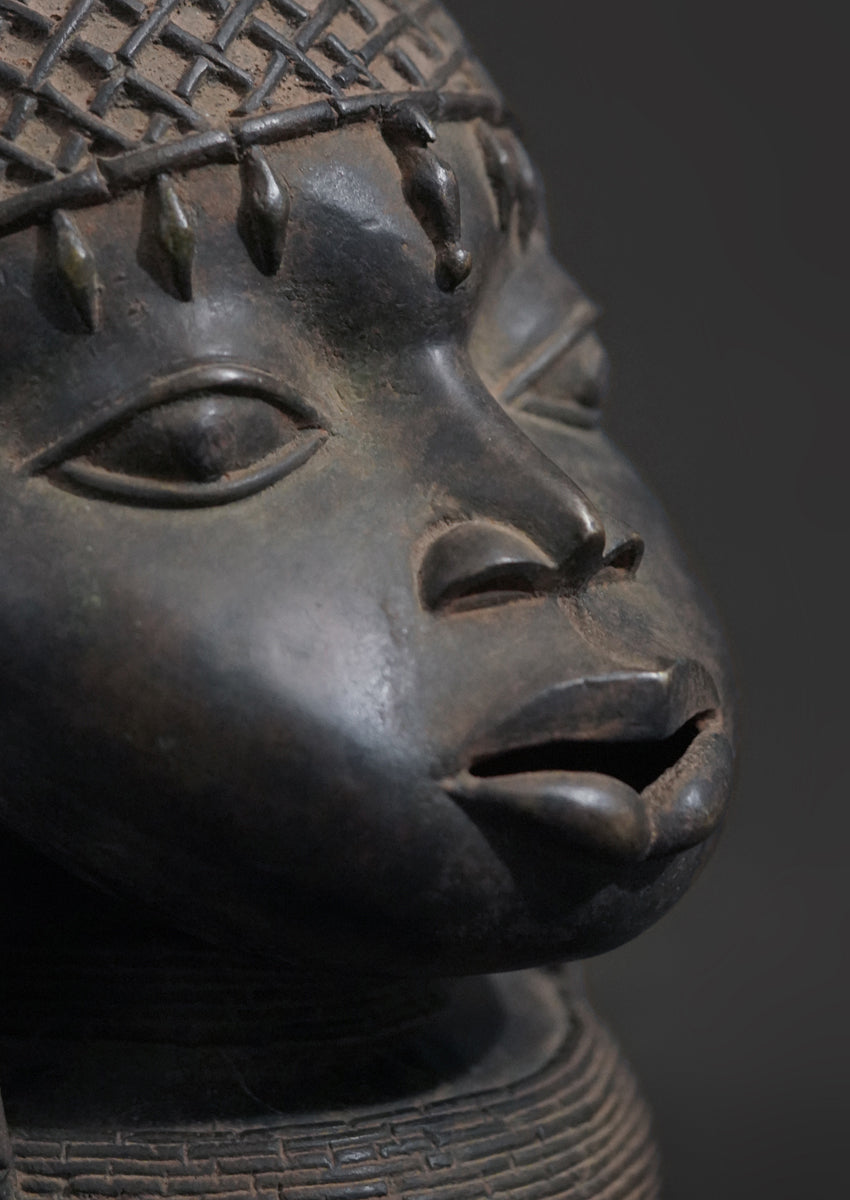 A male or female Benin Bronze head