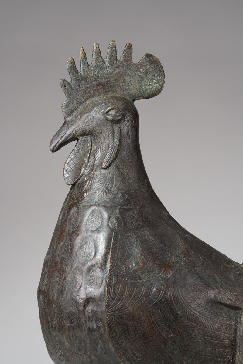 A brass rooster