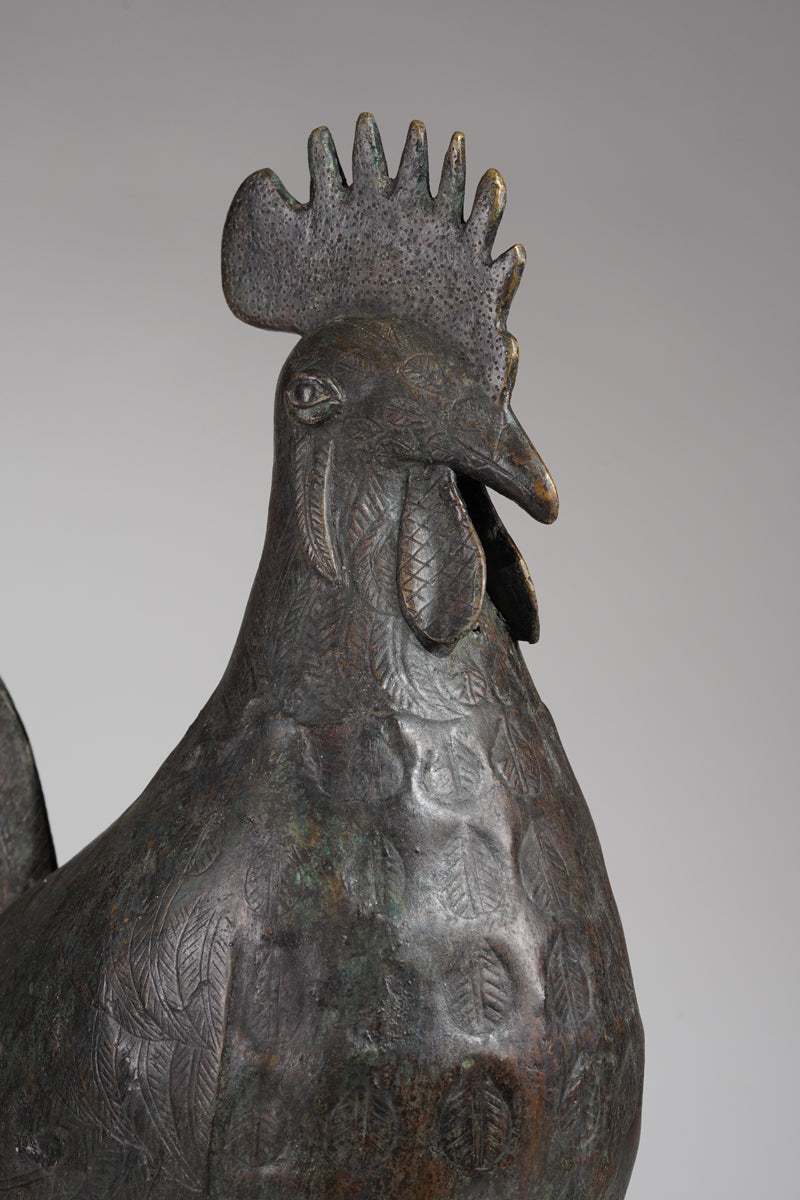 A brass rooster