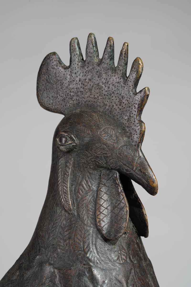 A brass rooster