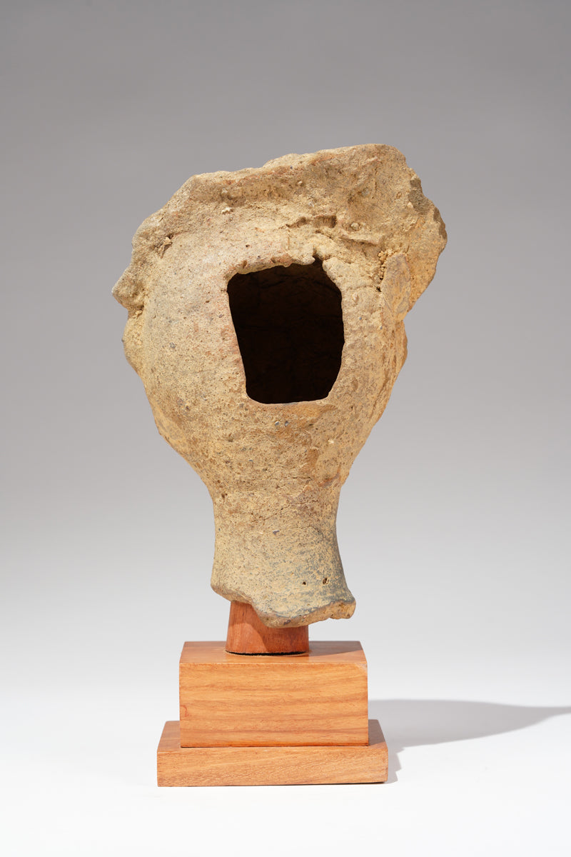 A fragmentary Akan Memorial terracotta head