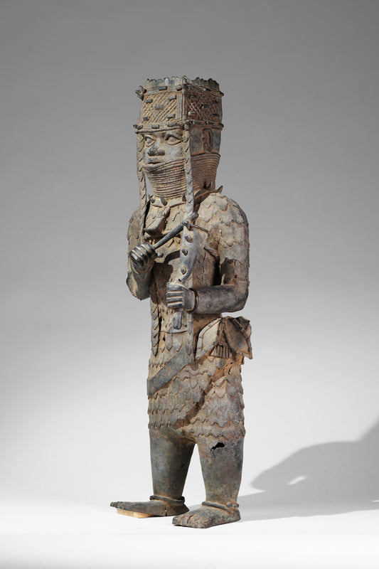 A fragmentary bronze in the style of Benin