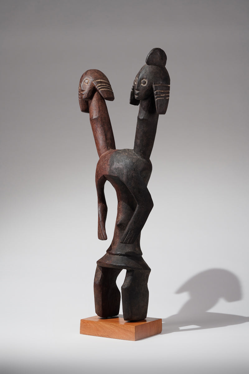 A double headed Mumuye sculpture