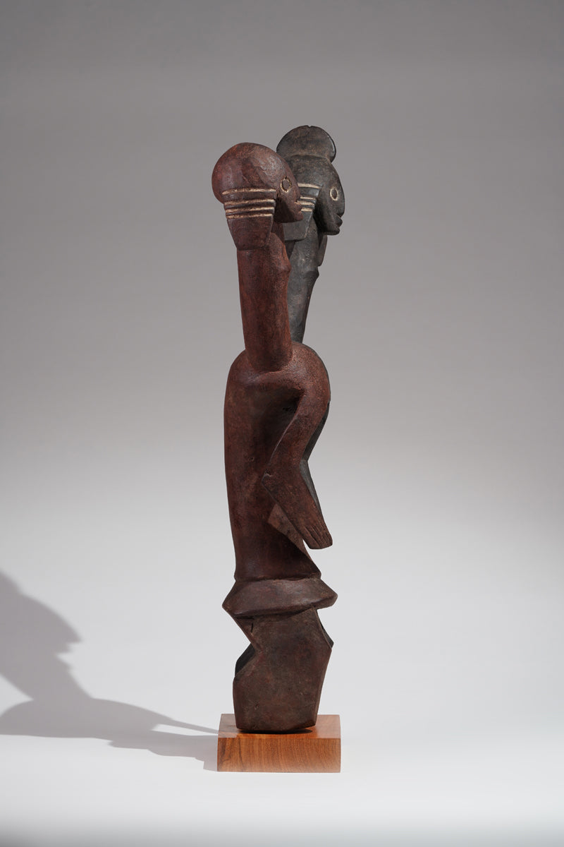 A double headed Mumuye sculpture