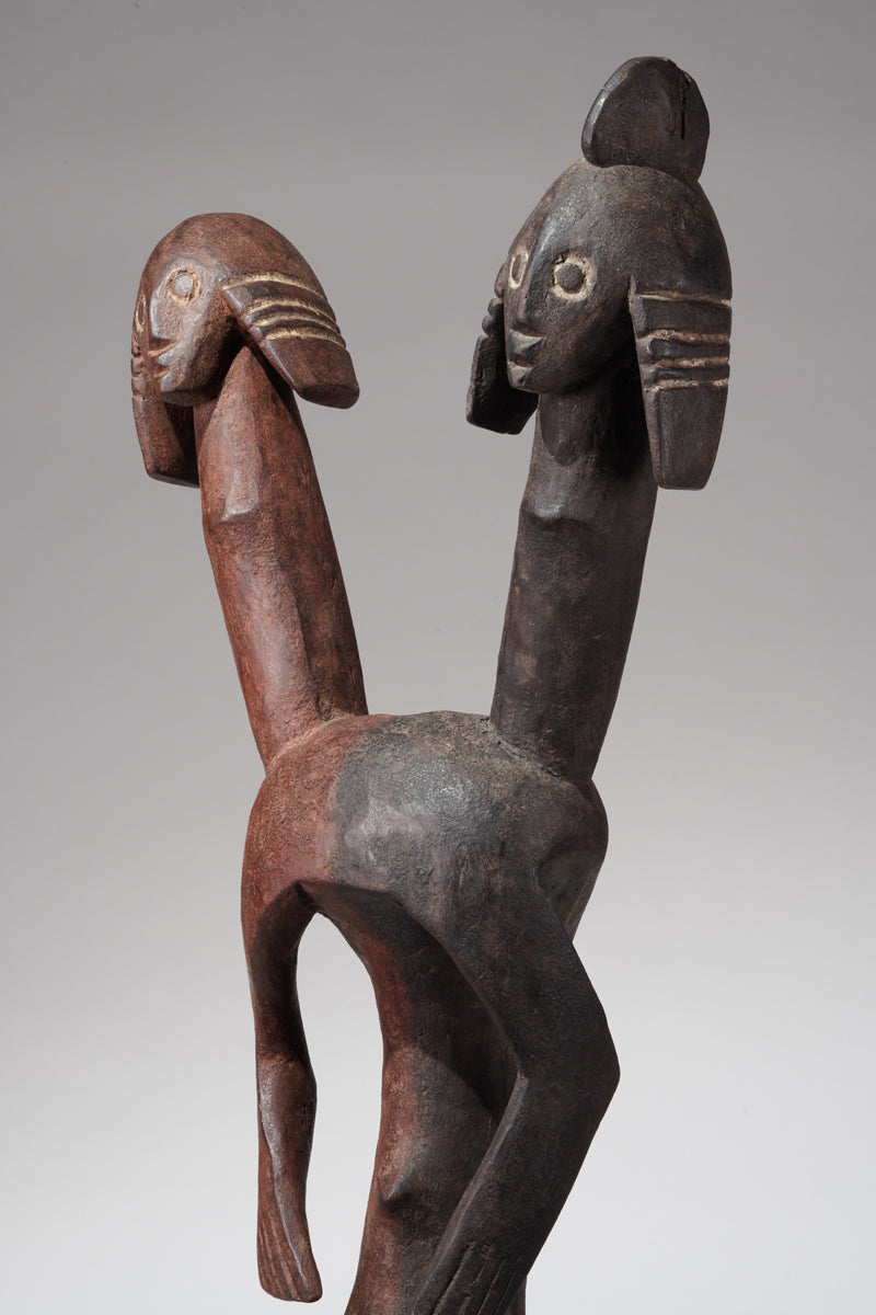 A double headed Mumuye sculpture