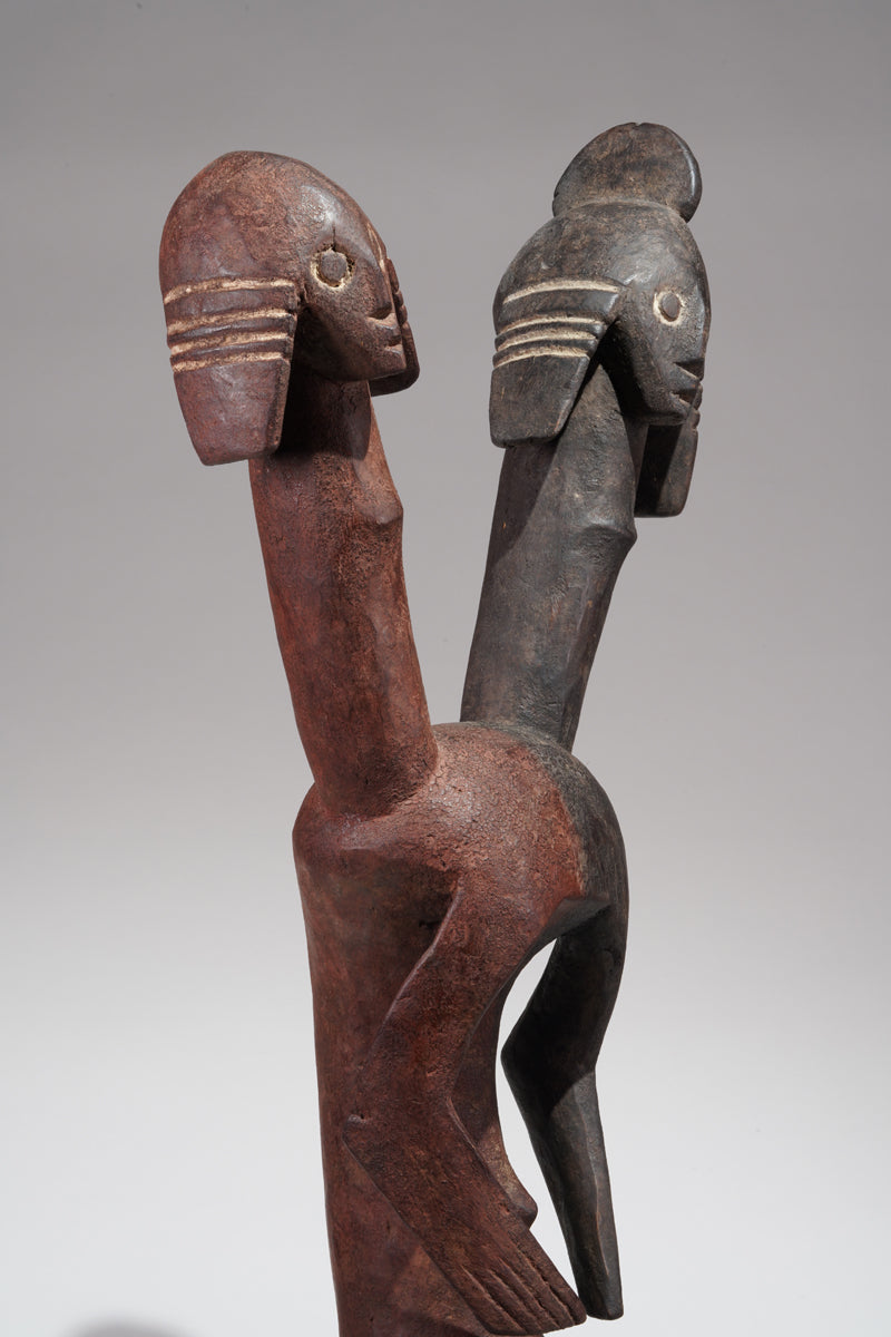 A double headed Mumuye sculpture