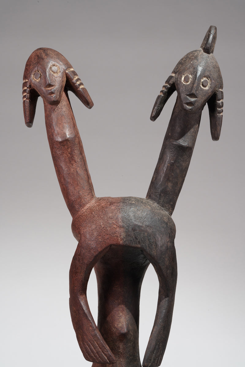 A double headed Mumuye sculpture