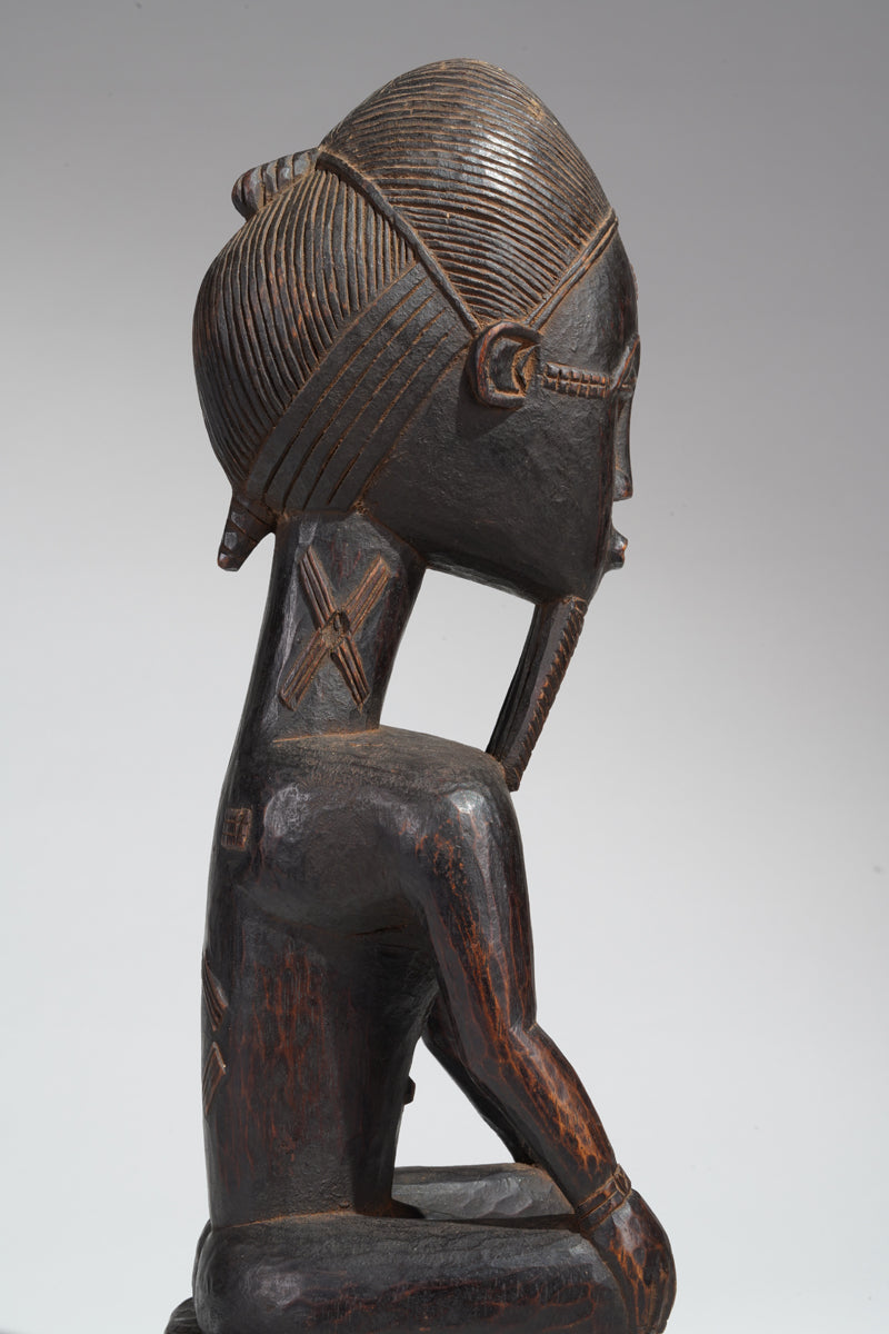 A seated male Baule sculpture