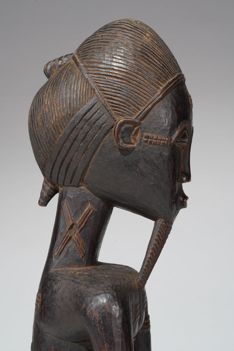 A seated male Baule sculpture