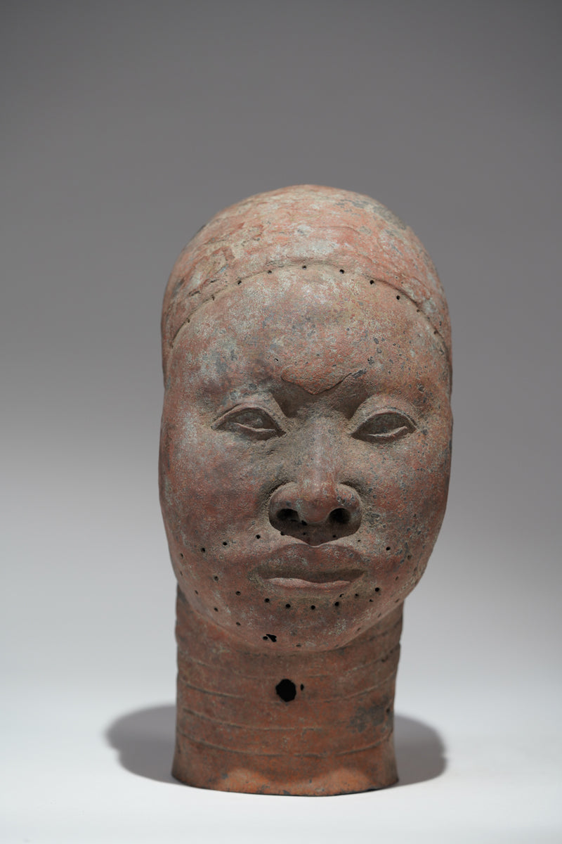 A naturalistic, thinwalled bronze head