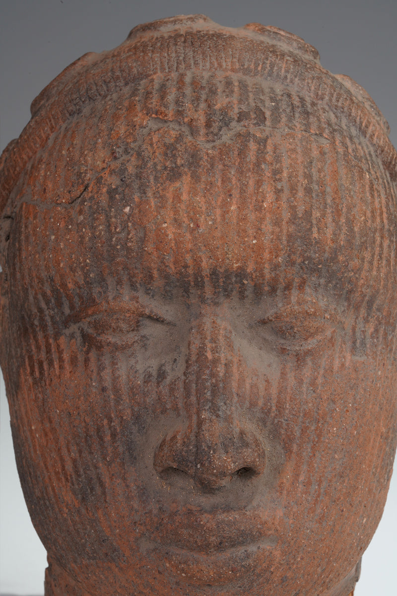 A fragmentary Ife terracotta head