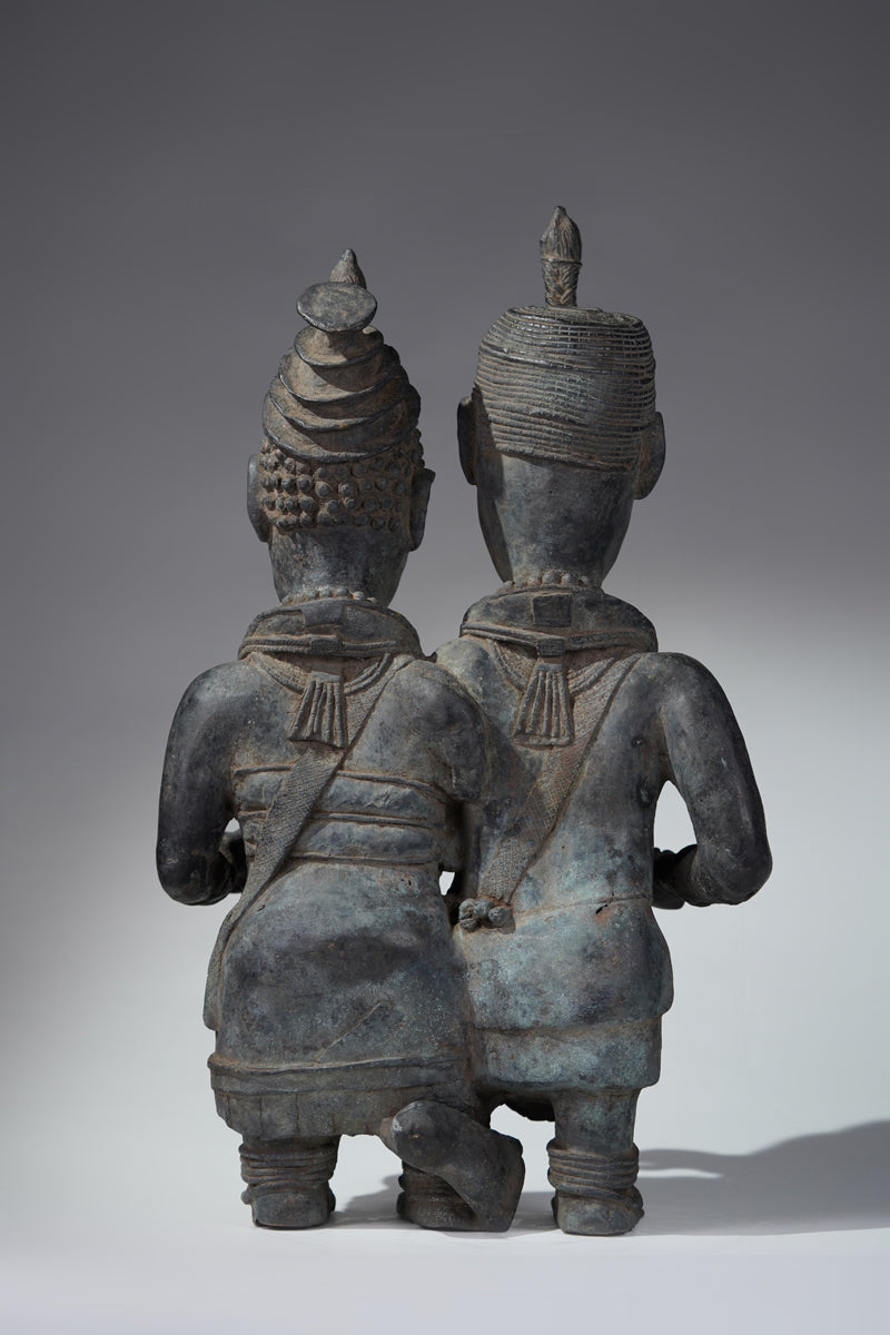 A bronze couple