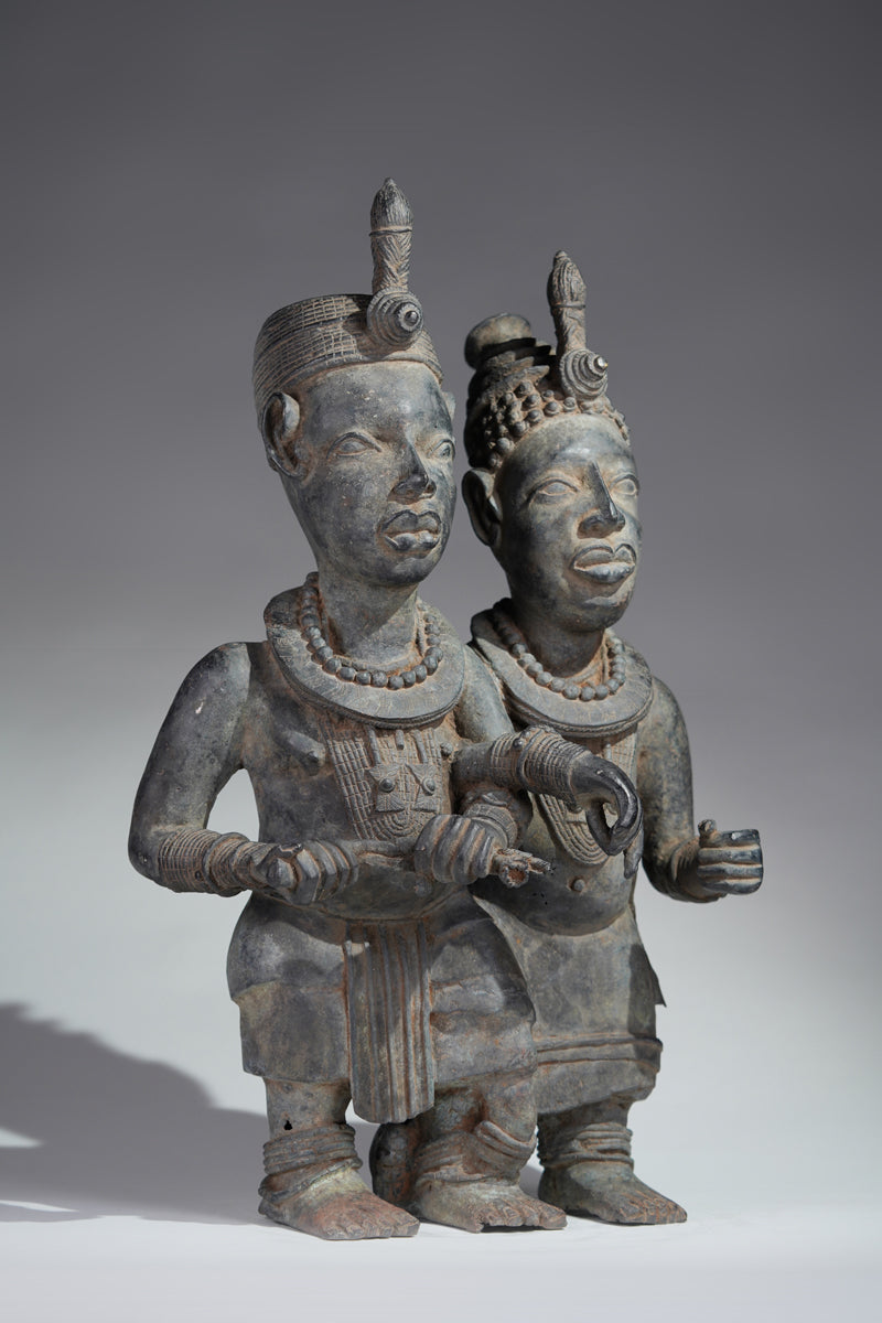A bronze couple
