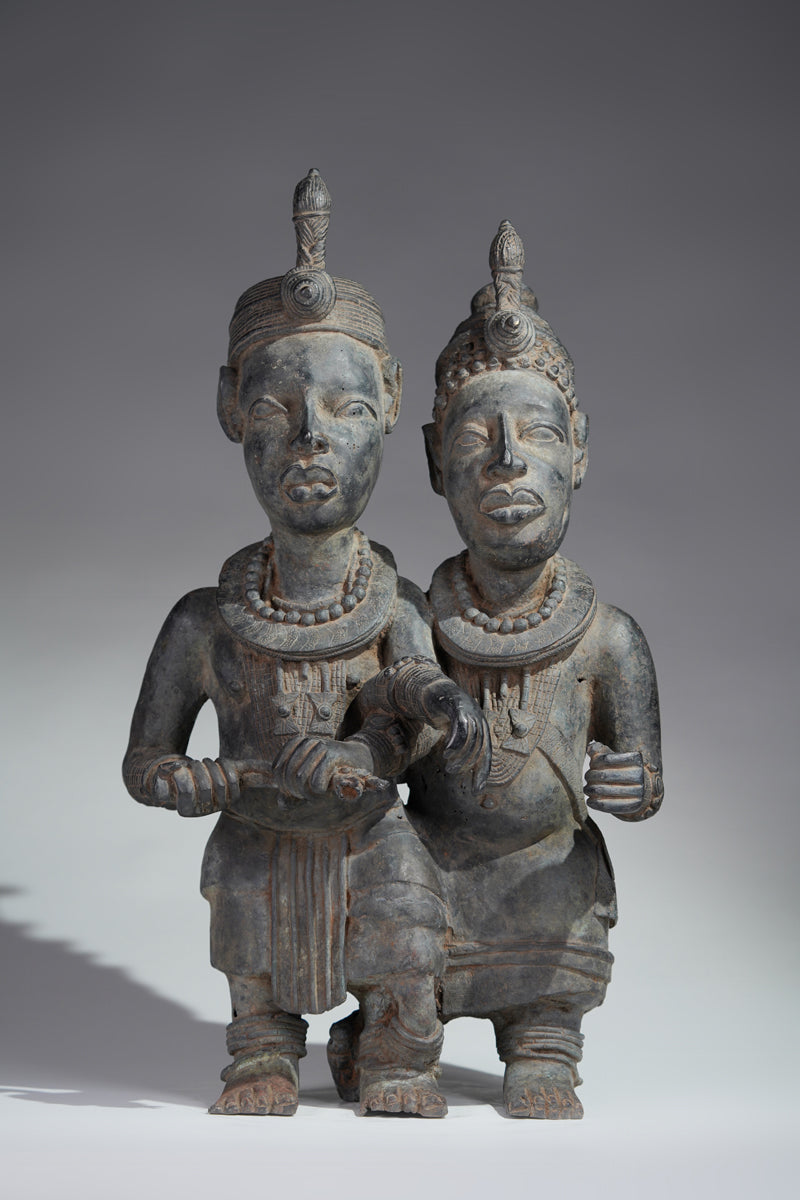 A bronze couple