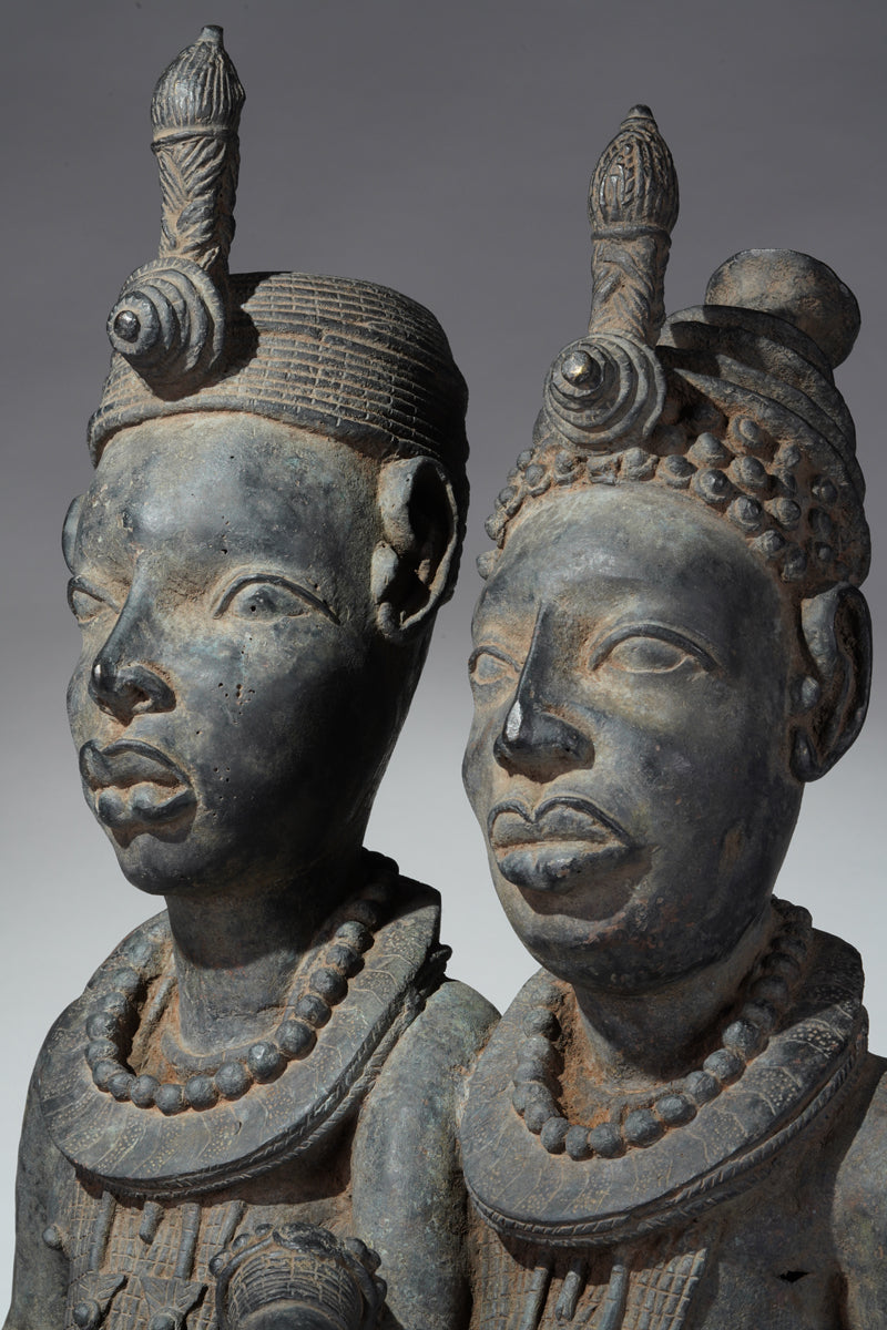 A bronze couple