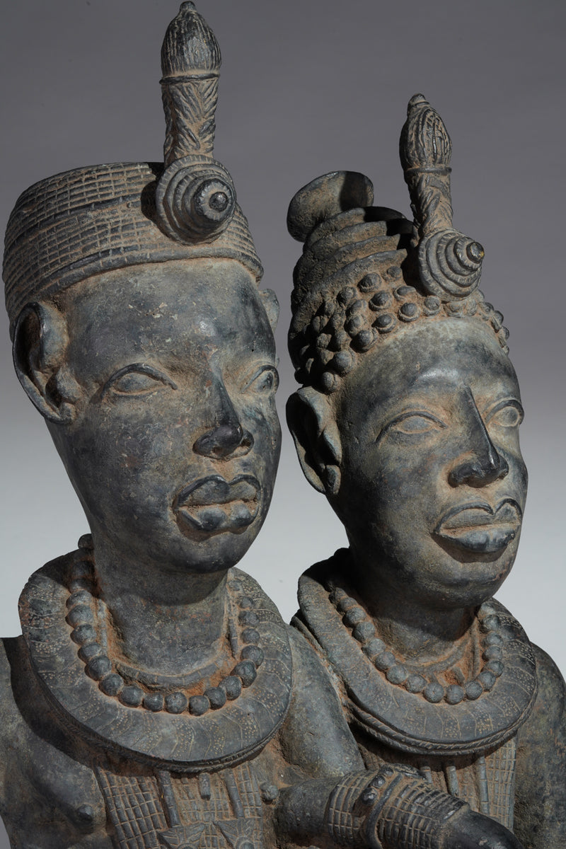 A bronze couple