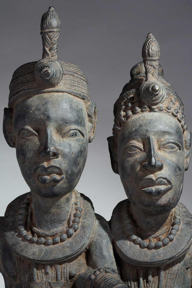A bronze couple