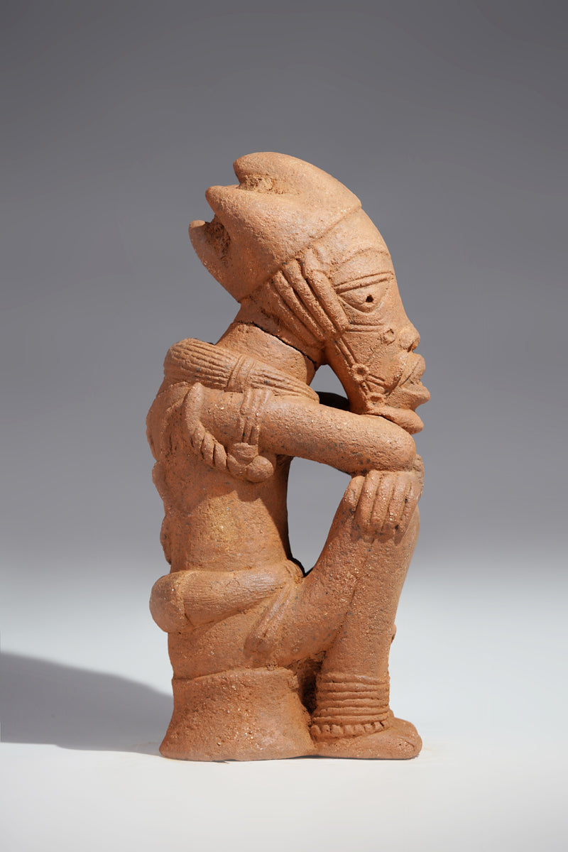 A male terracotta figure in the Nok