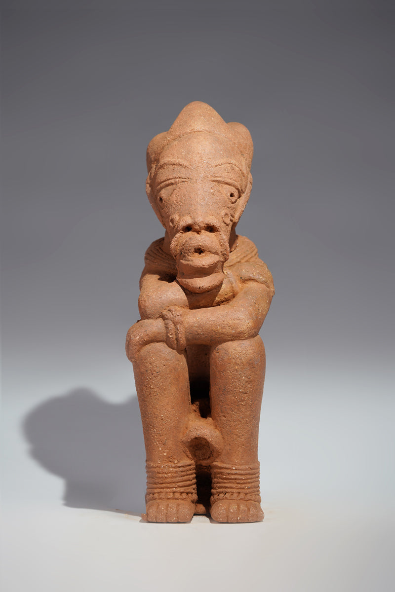 A male terracotta figure in the Nok