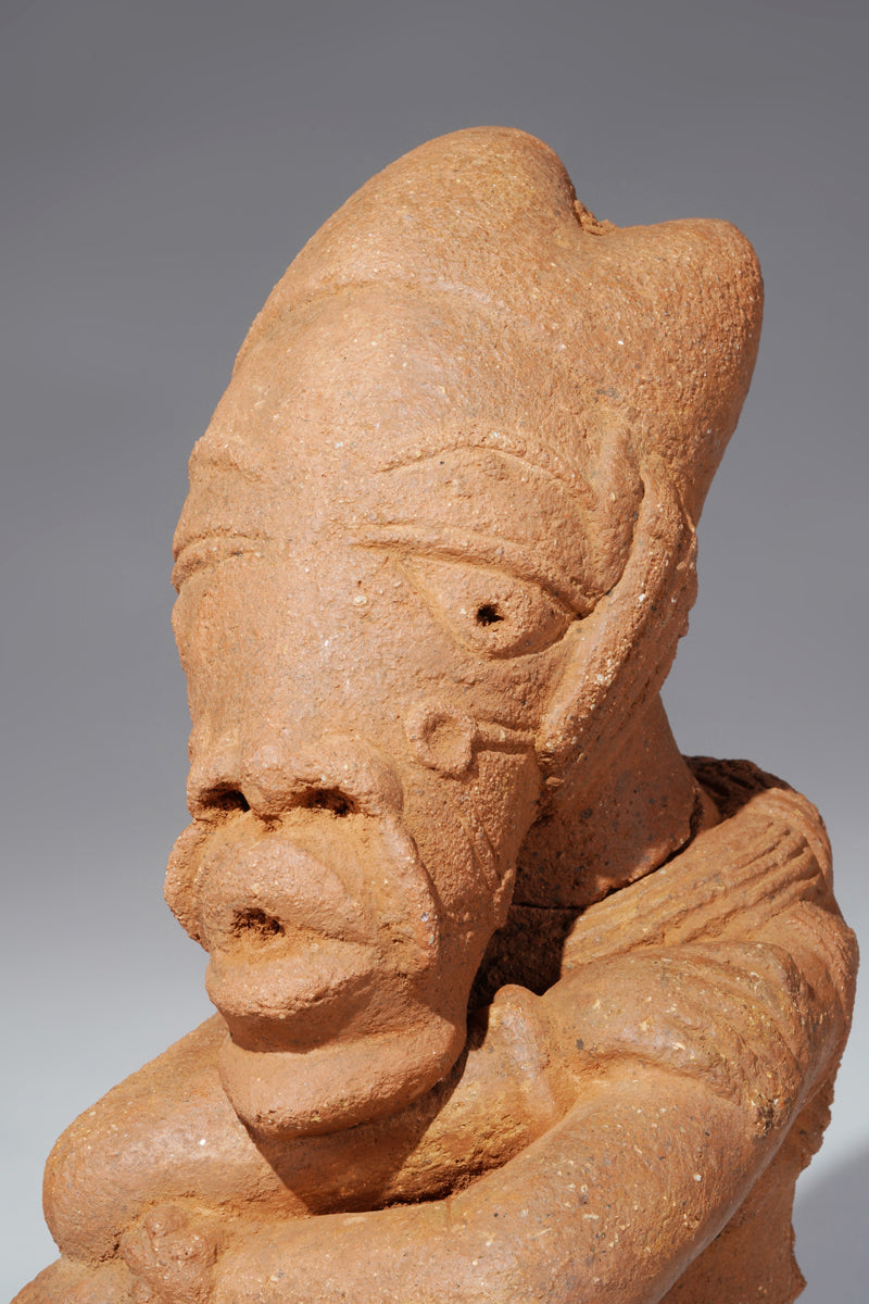 A male terracotta figure in the Nok