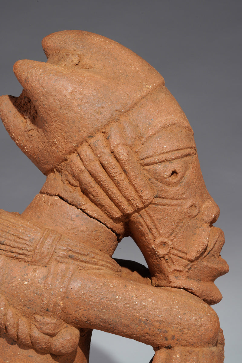 A male terracotta figure in the Nok