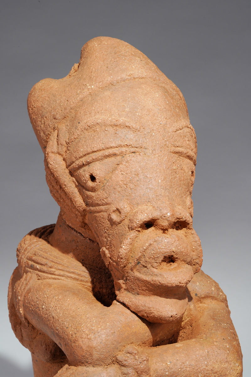 A male terracotta figure in the Nok