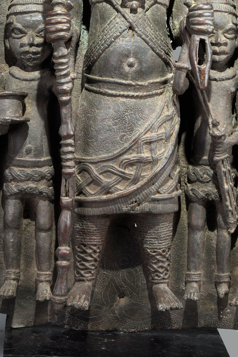A Benin Brass plaque