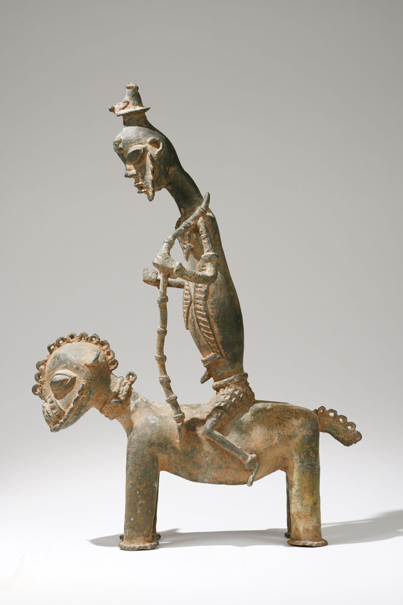 An Ogboni bronze in shape of a horserider