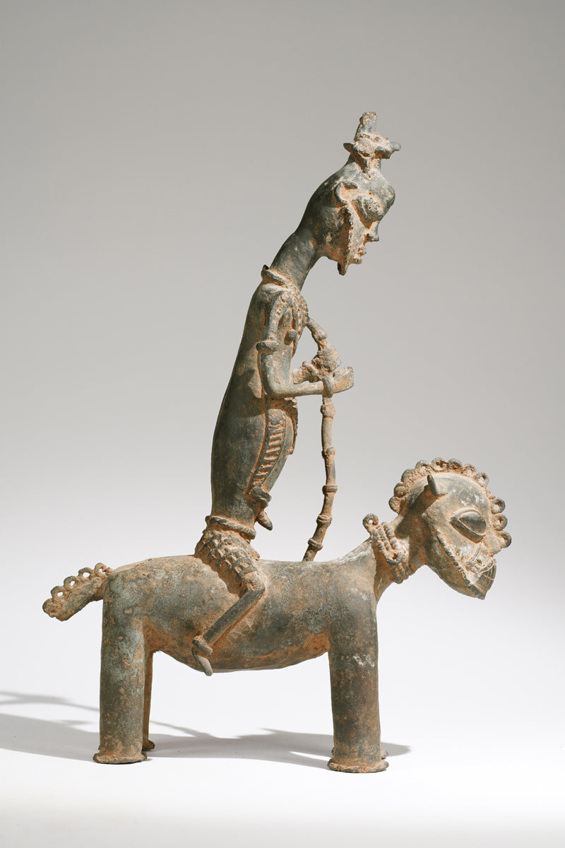 An Ogboni bronze in shape of a horserider