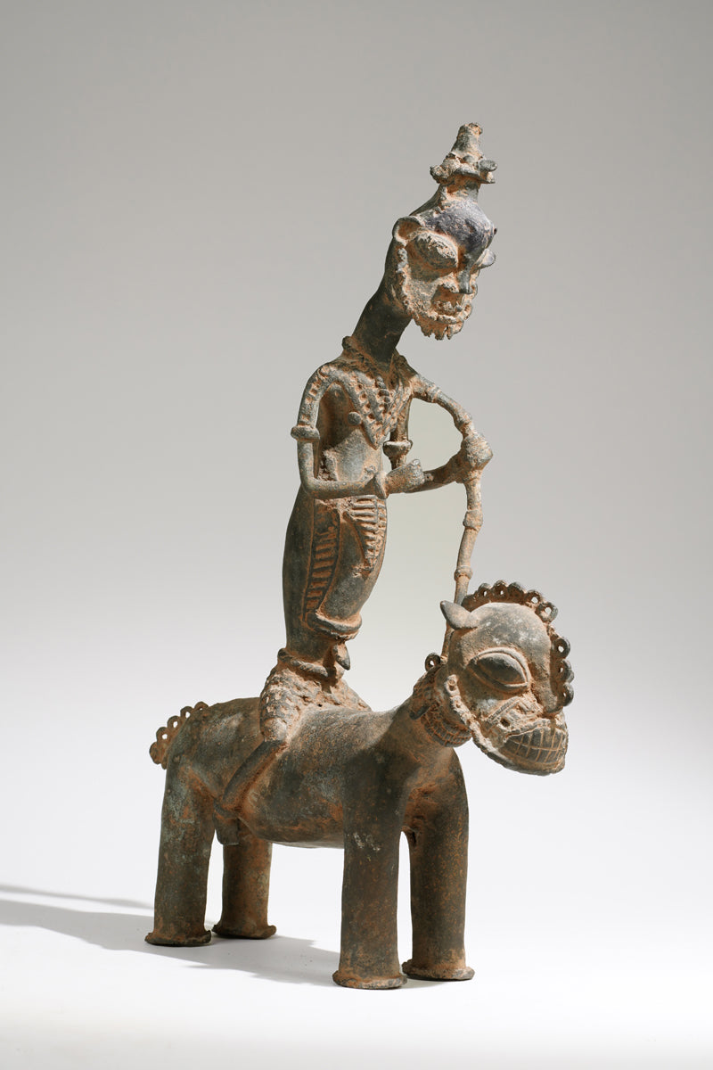 An Ogboni bronze in shape of a horserider