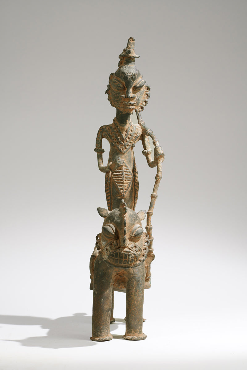 An Ogboni bronze in shape of a horserider