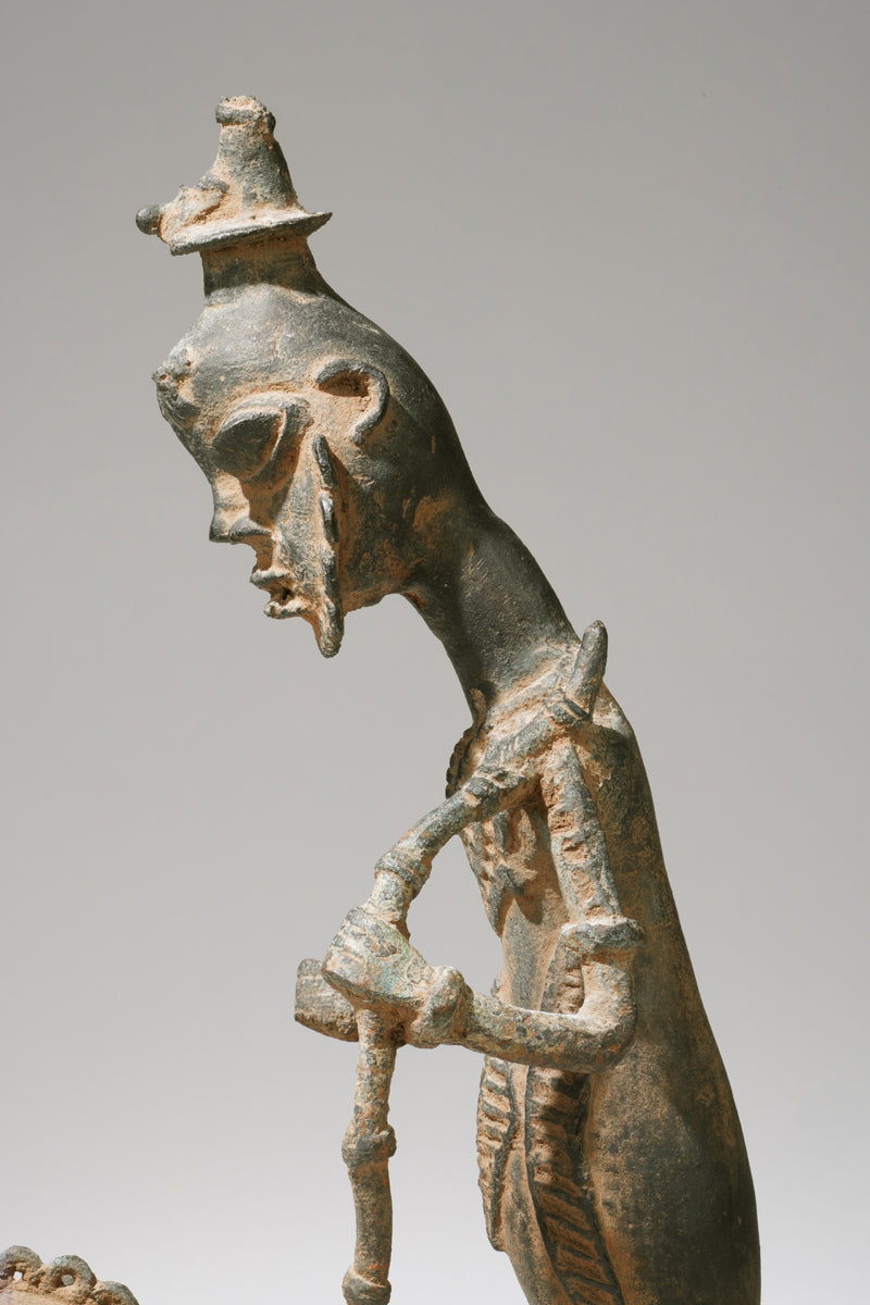 An Ogboni bronze in shape of a horserider