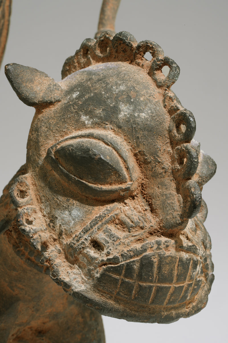 An Ogboni bronze in shape of a horserider