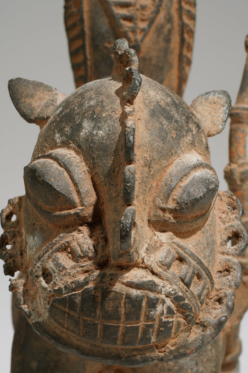 An Ogboni bronze in shape of a horserider