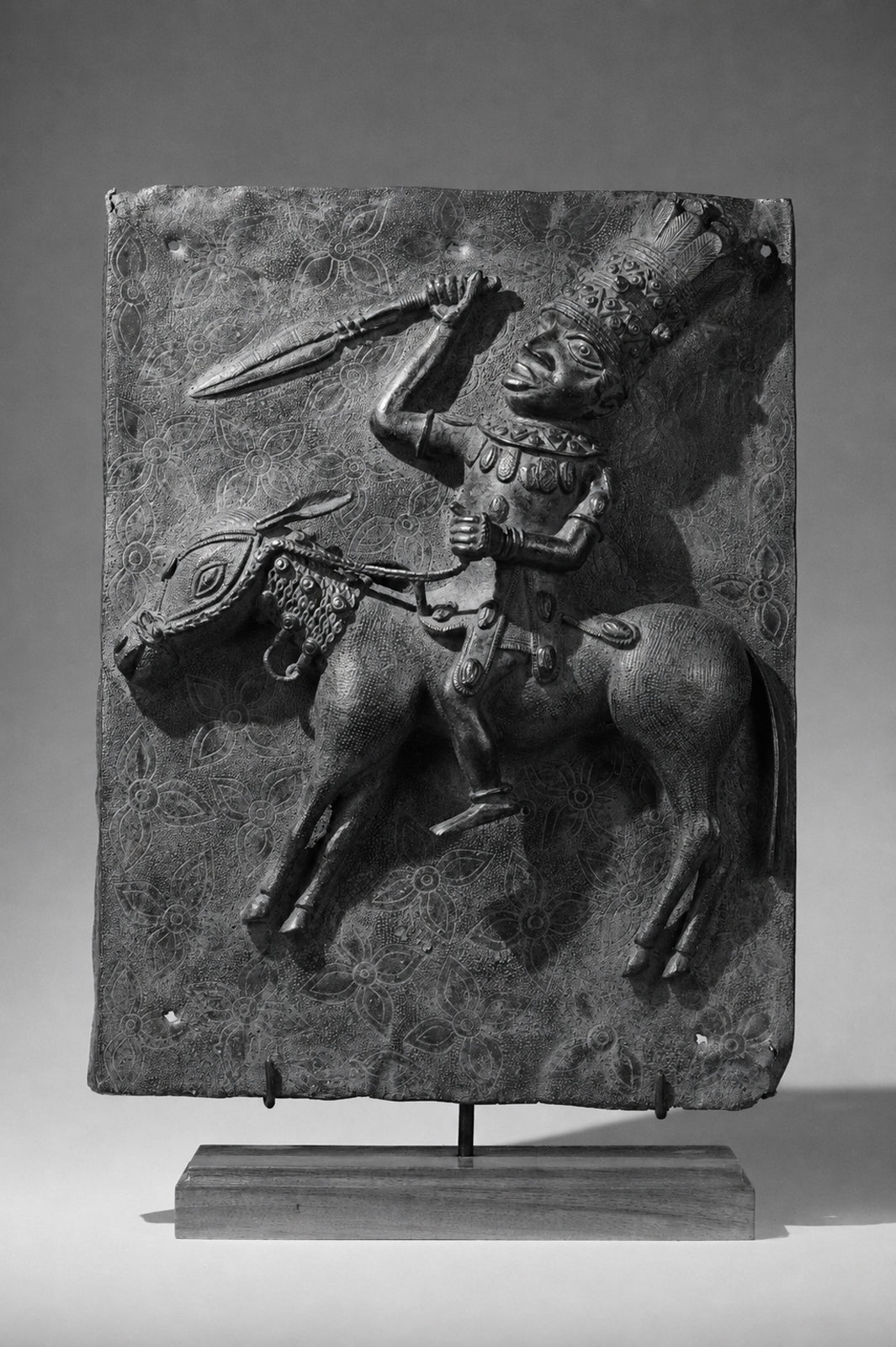 An elaborately adorned horseman