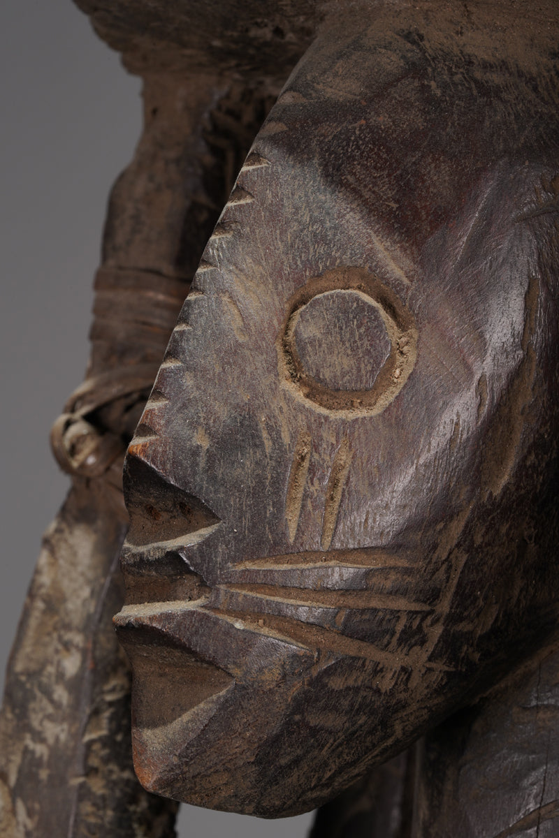 A very tall Mumuye sculpture