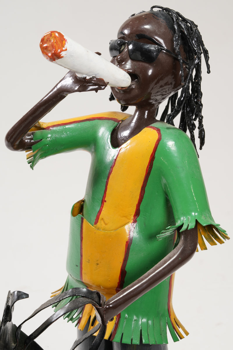 A scene with a pair of smoking young people