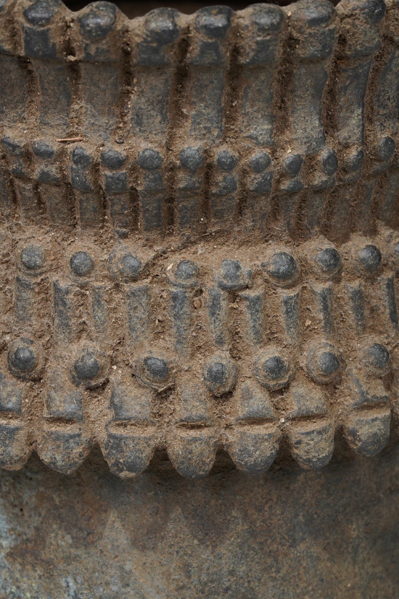 A crowned head Benin bronze