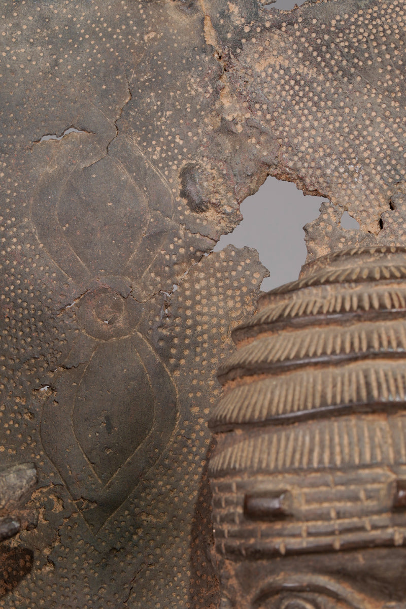 A bronze plaque in the style of Benin