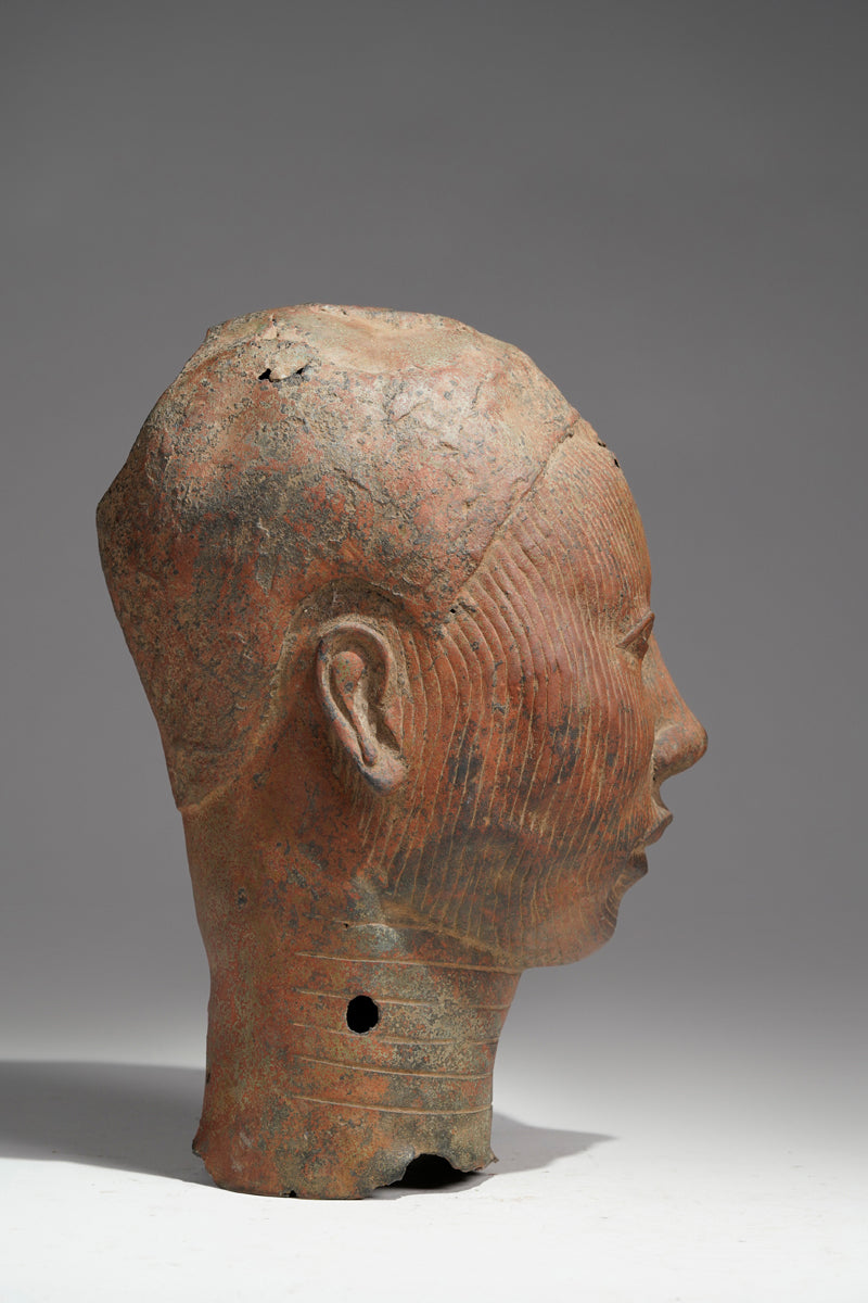 A bronze head