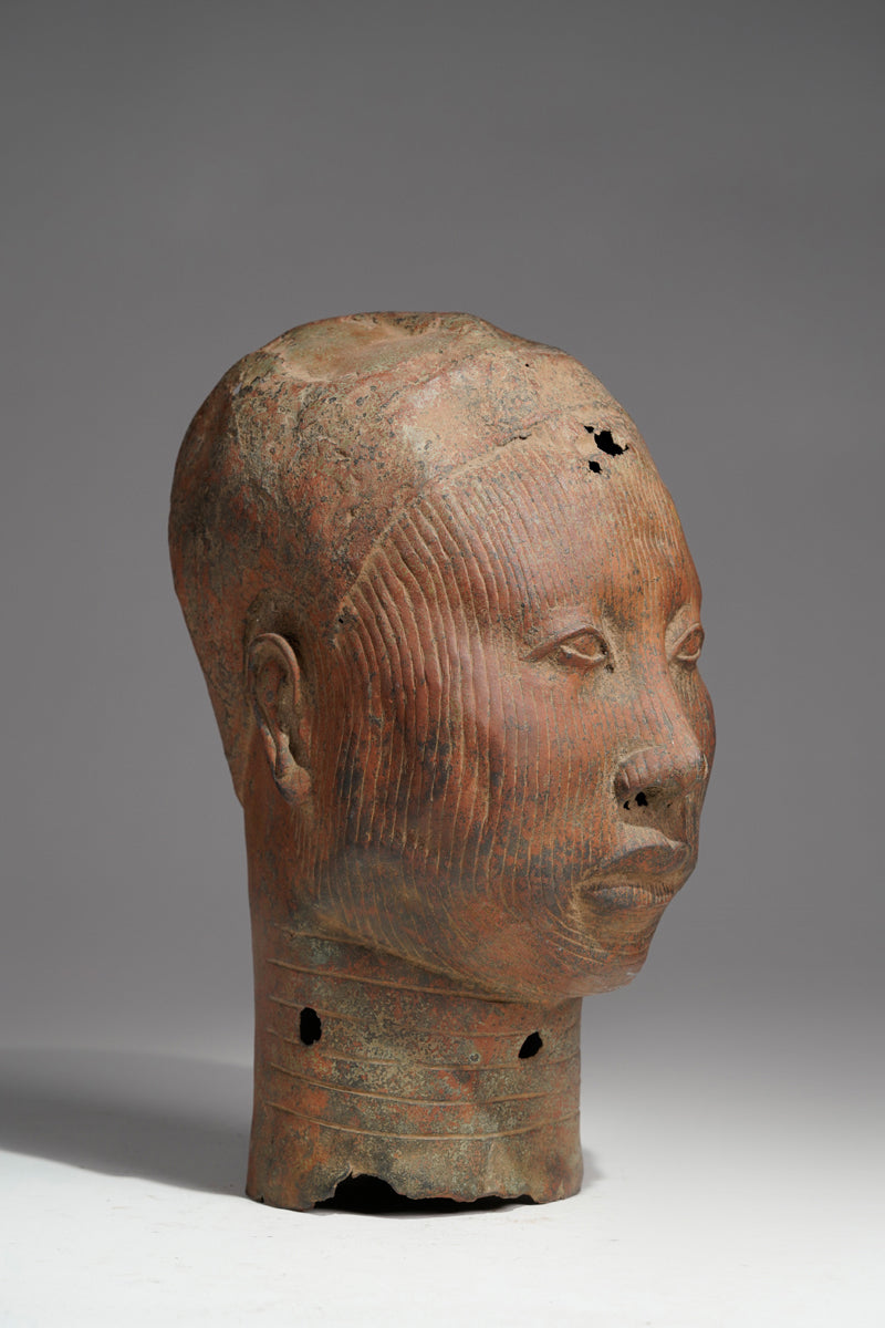 A bronze head