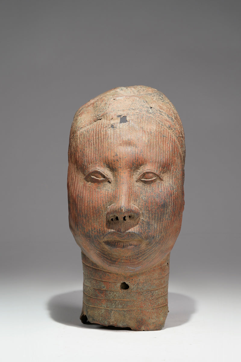 A bronze head