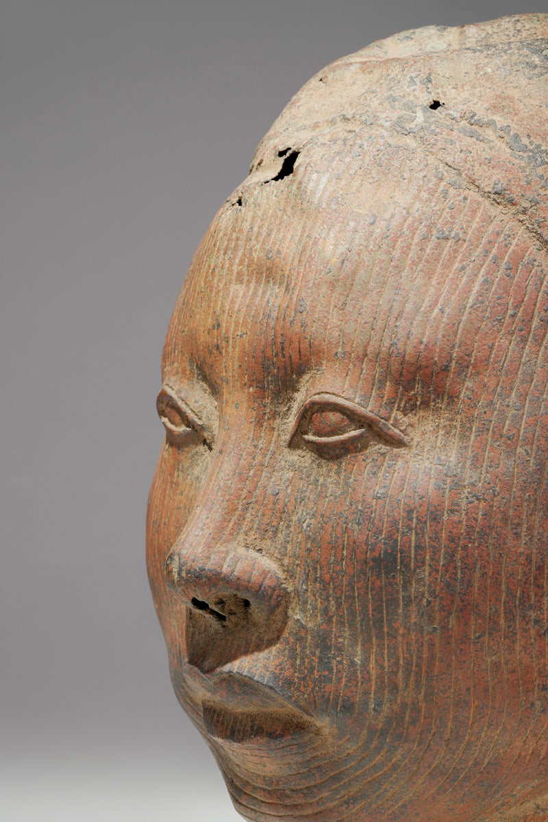 A bronze head