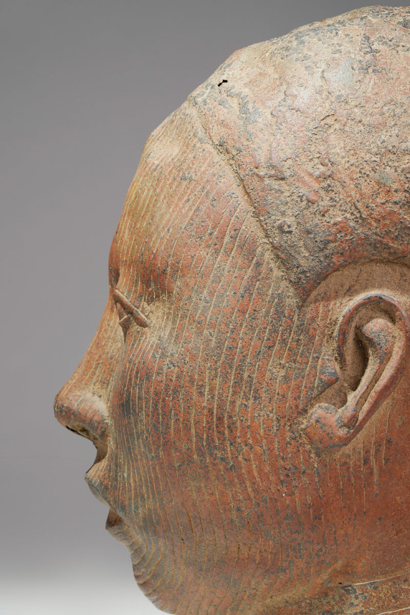 A bronze head