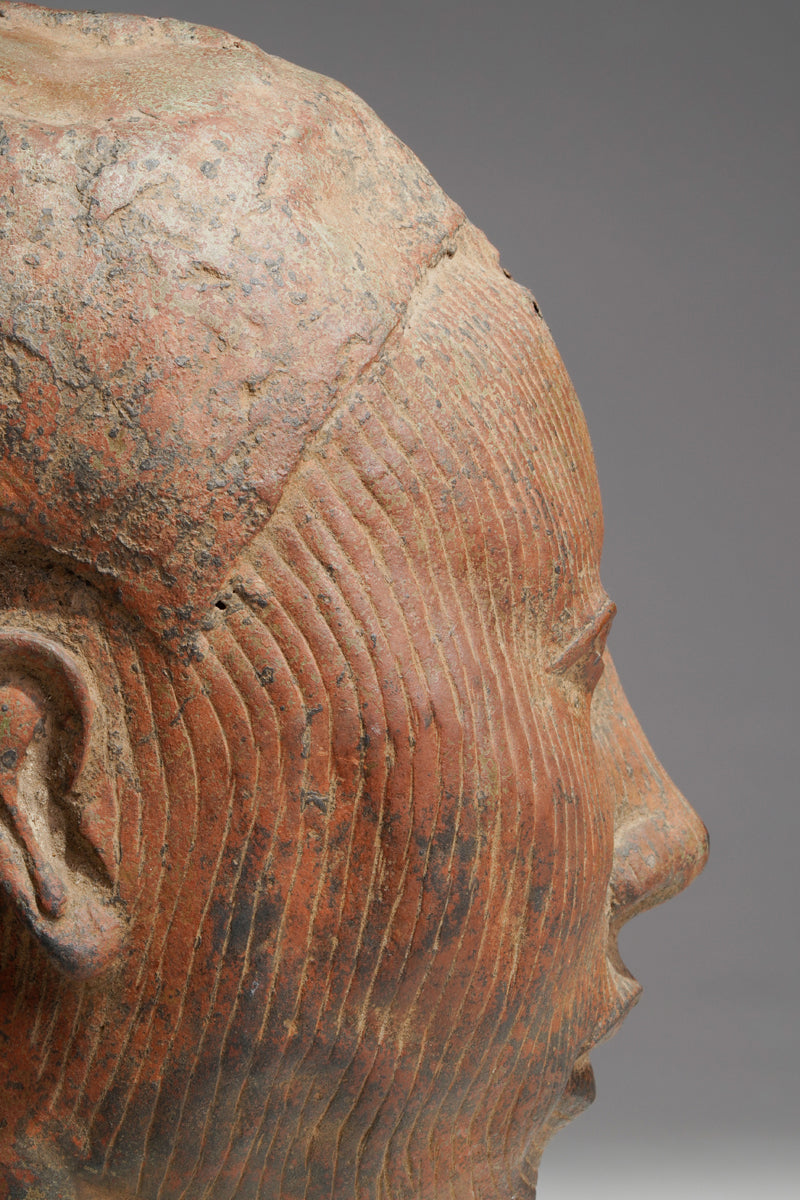 A bronze head