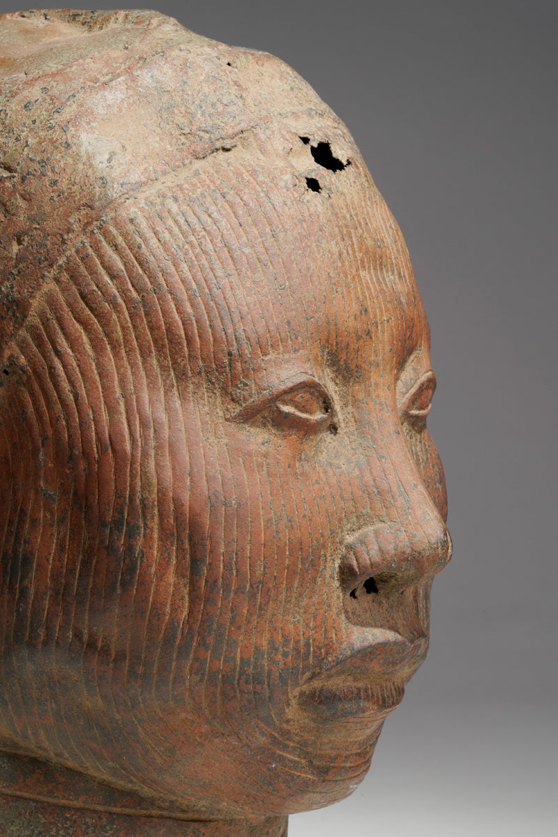 A bronze head