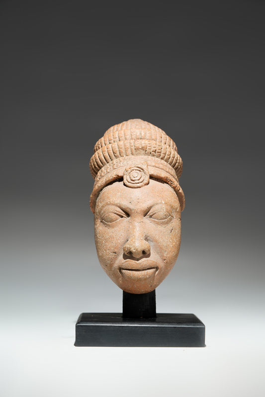 A terracotta head in the style of Ife