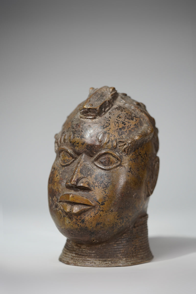 A Bronze head in the style of Benin