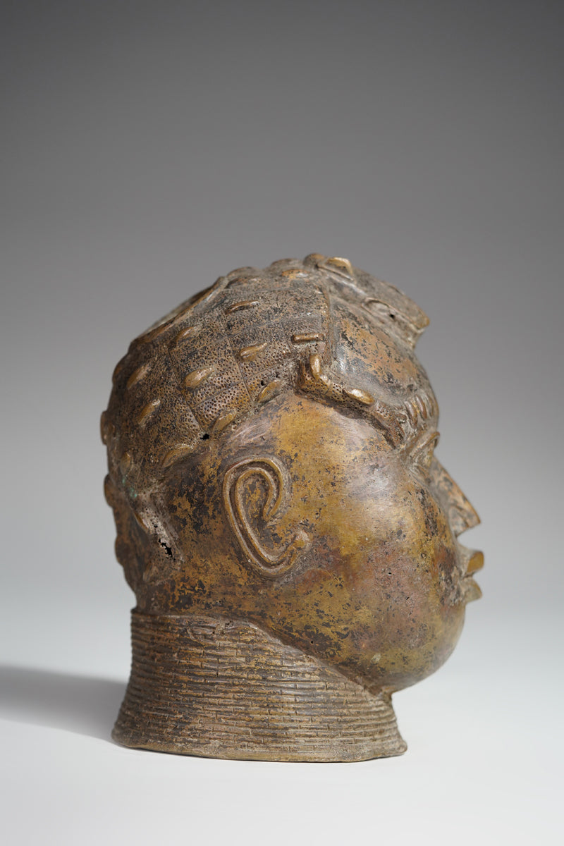 A Bronze head in the style of Benin