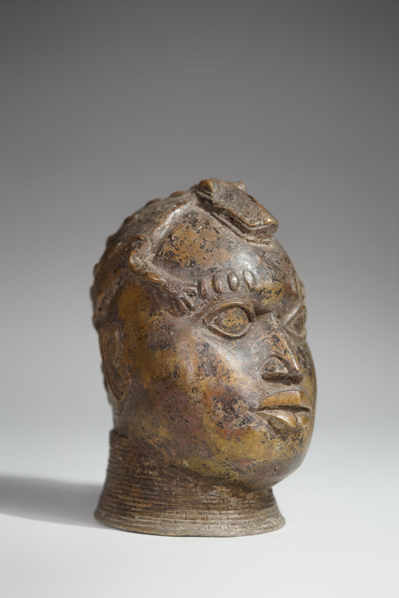 A Bronze head in the style of Benin